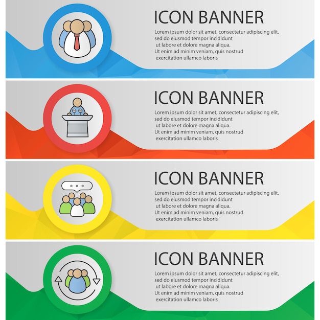 Business banner templates set