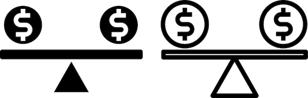 business equity icon in solid and line style vector illustration