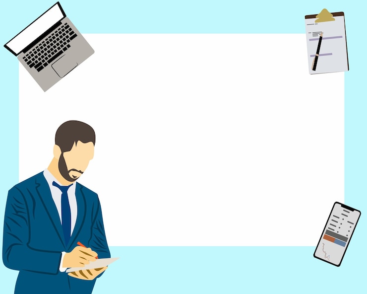 Vektor business man presentation background