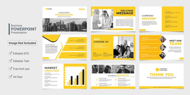 Business presentation template design