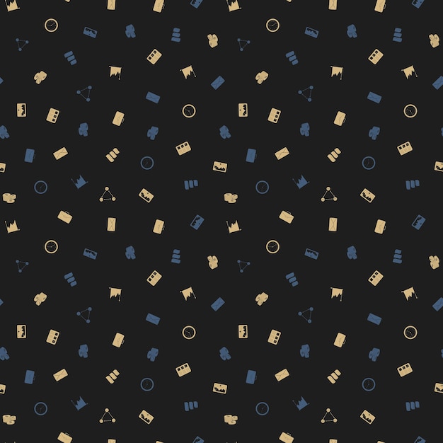 Business seamless vector pattern Background with thin line icons for presentation backdrop