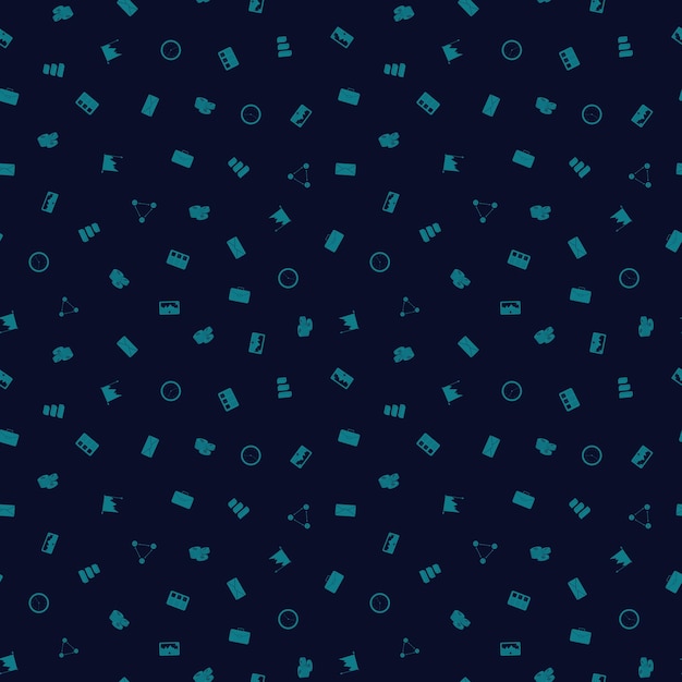 Business seamless vector pattern Background with thin line icons for presentation backdrop