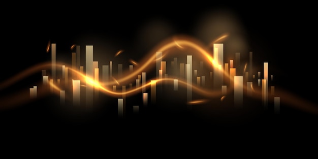 business vector illustration design stock market charts or forex trading charts for business