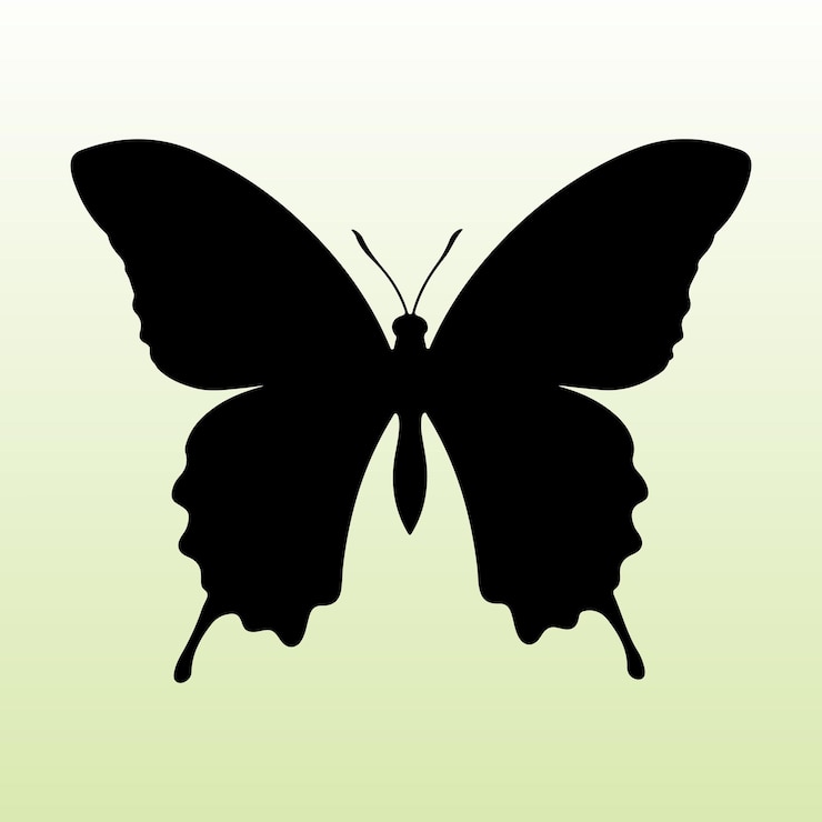 Vektor butterfly black silhouette set different types of flying butterfly icons and vector illustration