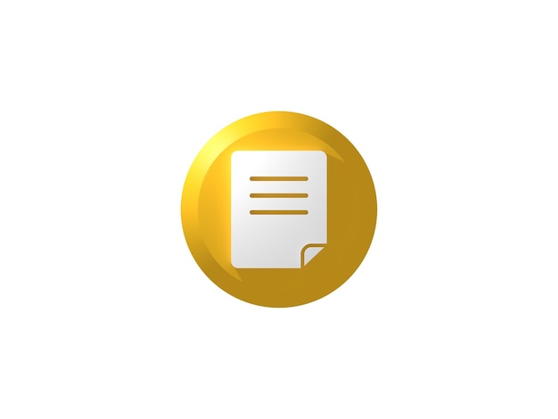 Button 3D Icon List