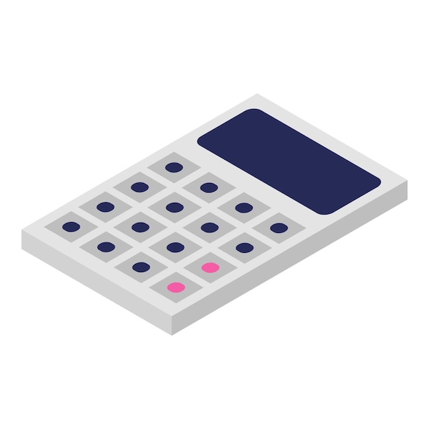 calculator icon isometric of calculator vector icon for web design isolated on white background