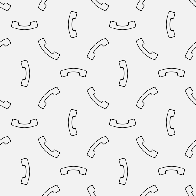 Call Center vector concept seamless pattern with phone sign