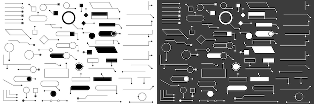 Callouts titles set. Information textbox bars vector elements
