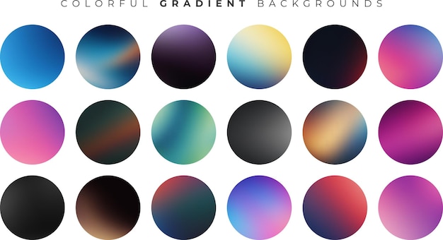 calm color fade set user interfaces vector eps