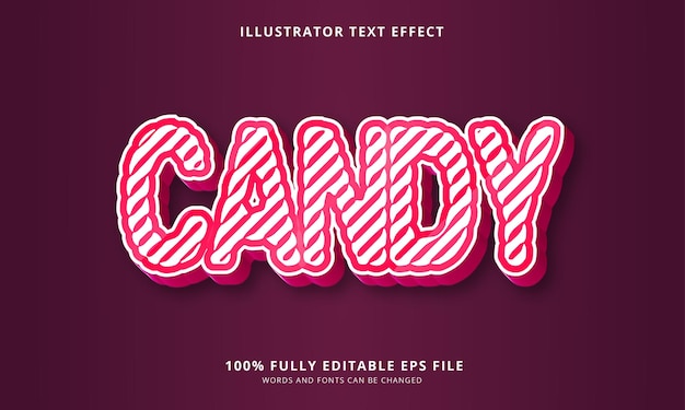 candy editable text effect