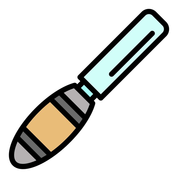 Carpentry chisel icon Outline carpentry chisel vector icon color flat isolated