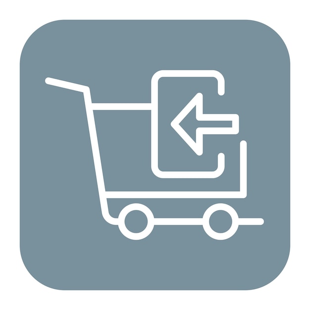 cart returned icon vector image can be used for ecommerce store