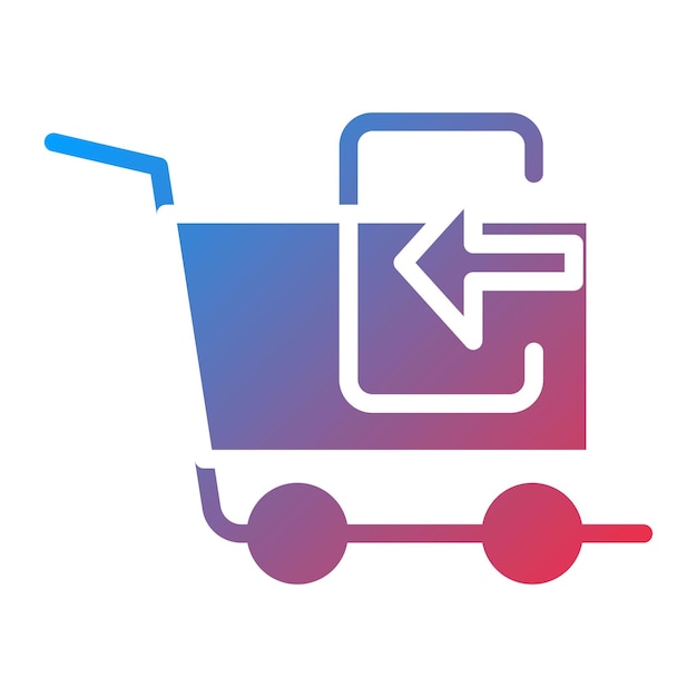 cart returned icon vector image can be used for ecommerce store