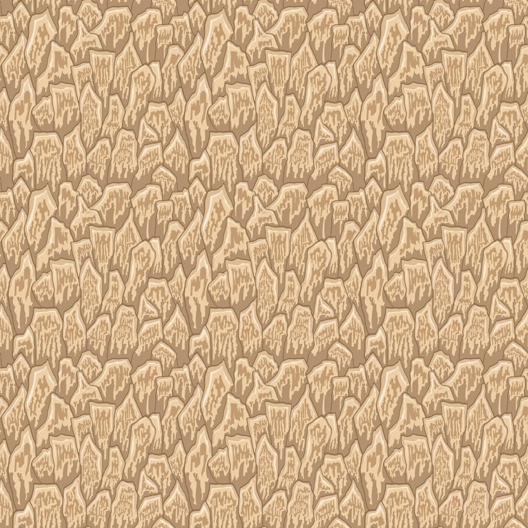 Vektor cartoon game texture rocks dirt and ground surface seamless pattern game asset