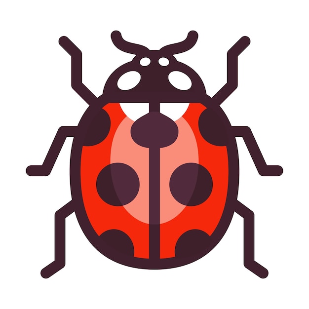 Cartoon ladybug icon