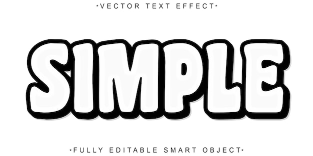 Cartoon Simple Vector Fully Editable Smart Object Text Effect