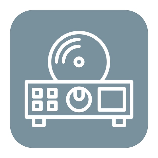 cd player icon vector image can be used for retro