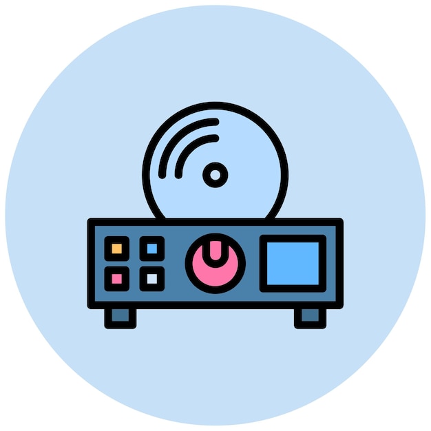 cd player icon vector image can be used for retro