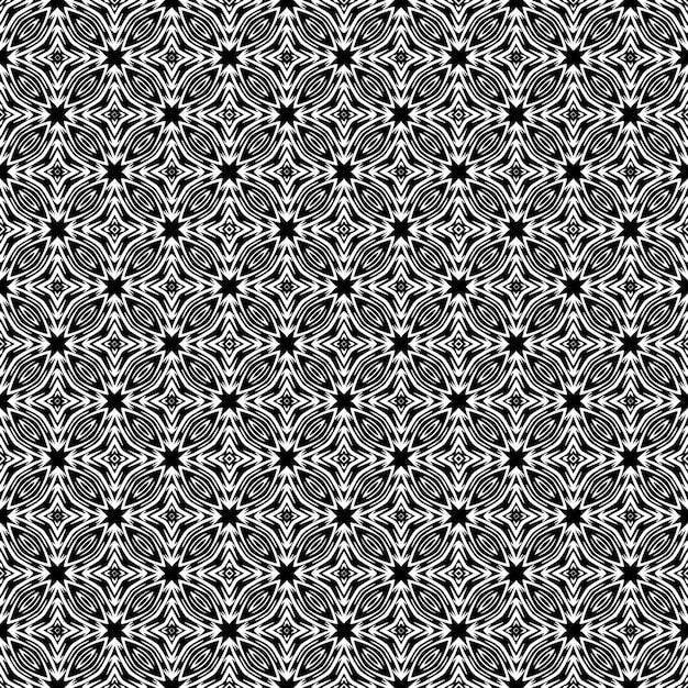 Černobílá bezešvá textura vzoru Stupně šedi ornamentální grafický návrh