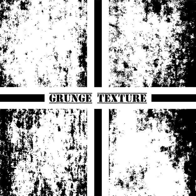 Černobílá grunge textura, sada grunge textur, překrytí prachem