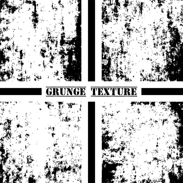 Černobílá grunge textura, sada grunge textur, překrytí prachem