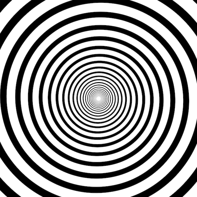 Černobílé hypnotické optické iluze spirálové pozadí.