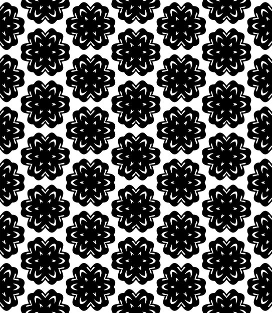Černobílý plynulý abstraktní vzor. Pozadí a podklad. Ornamentální design v odstínech šedi