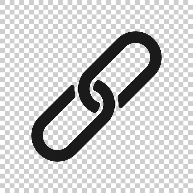 chain sign icon in transparent style link vector illustration on isolated background hyperlink business concept