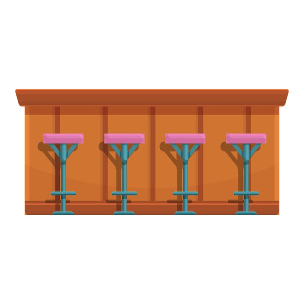 Chair bar counter icon Cartoon of Chair bar counter vector icon for web design isolated on white background