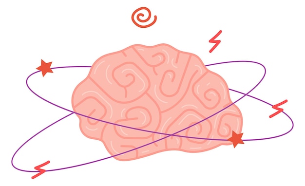 Chaotic mind color icon Depression and mental problems