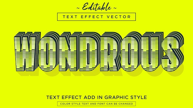 Charming pattern style text effect fully editable text effect