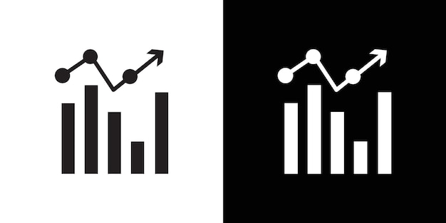 Chart icon Thin line flat illustration