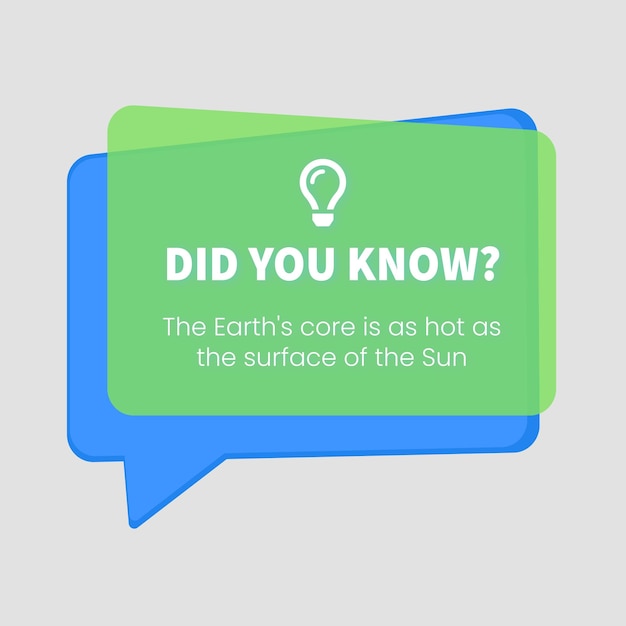 chat bubble did you know informational text lightbulb concept flat design