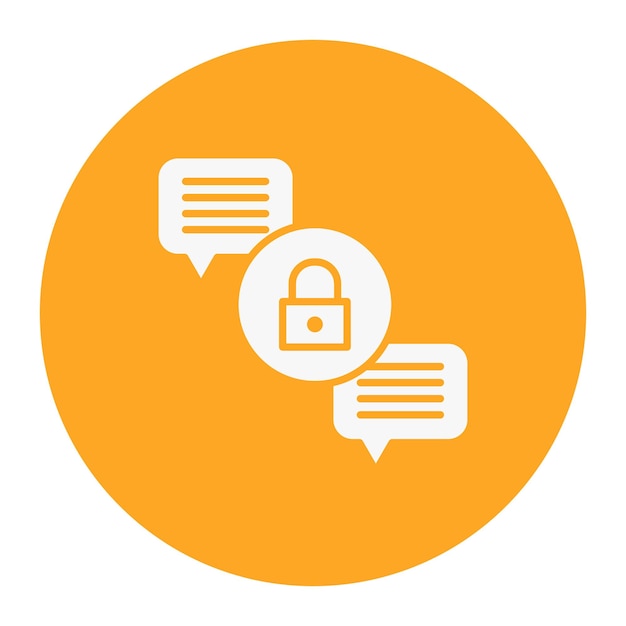 Chat Security Vector Illustration