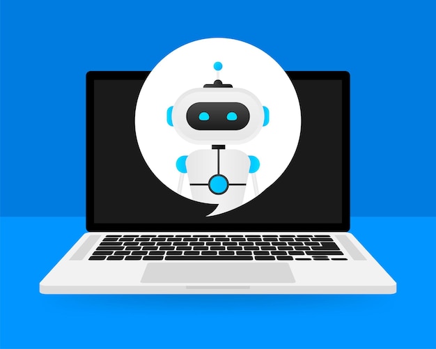 chatbot icon concept chat bot or chatterbot robot virtual assistance of website