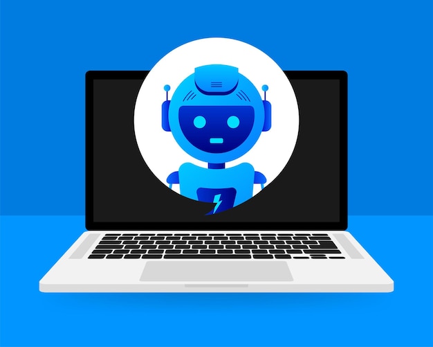chatbot icon concept chat bot or chatterbot robot virtual assistance of website