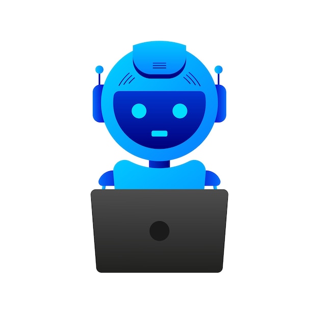 chatbot icon concept chat bot or chatterbot robot virtual assistance of website