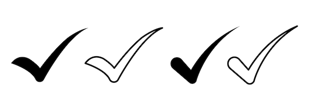 Check mark icon vector for web and mobile app Tick mark sign and symbol Check mark vector icon