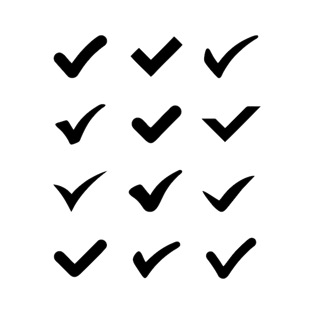 check mark icons collection