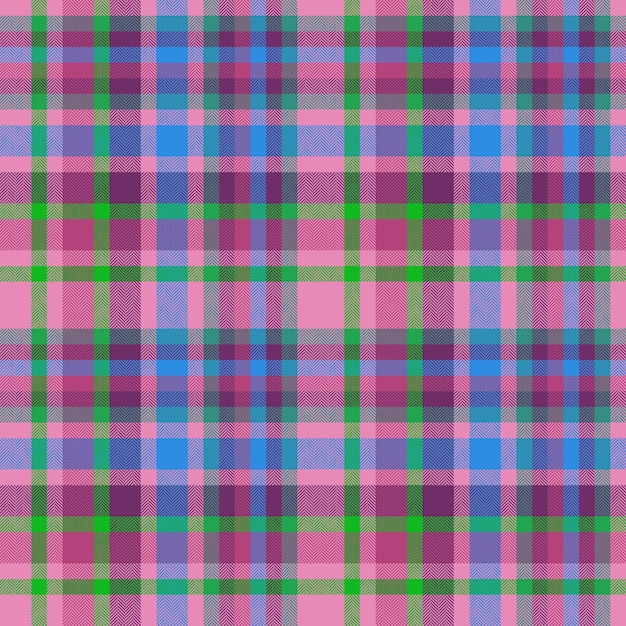 Check tartan fabric Textile texture vector Plaid seamless pattern background