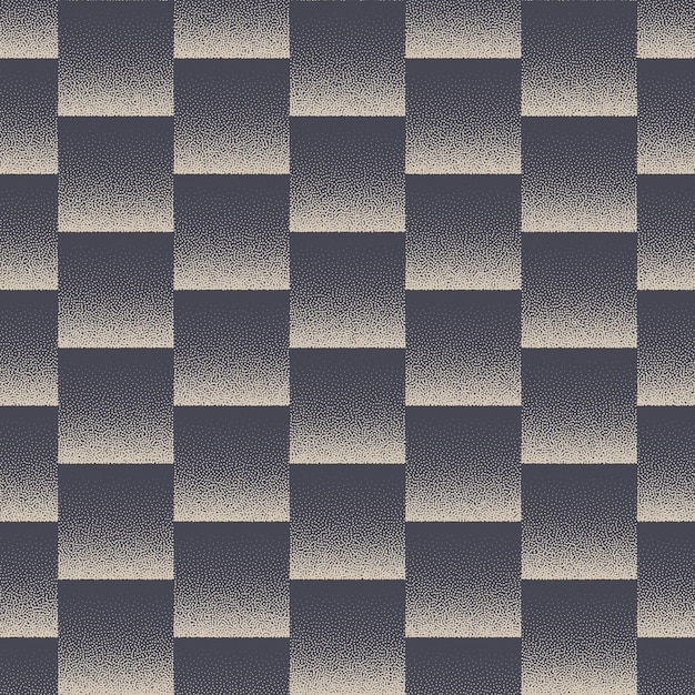 Checkered Motley Seamless Pattern Vector Stippled Graphic Abstract Background