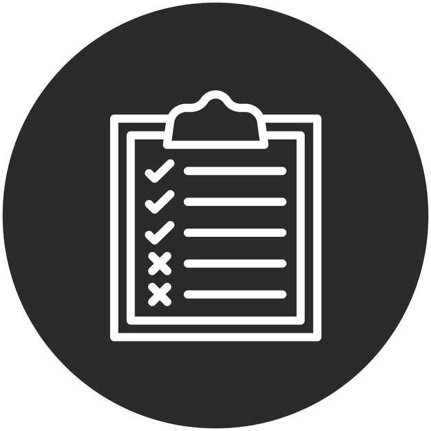 Checklist vector icon illustration of Business and Office iconset