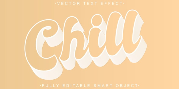 chill vector fully editable smart object text effect