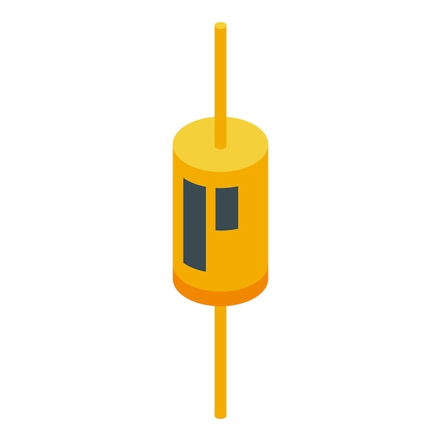 Chip capacitor icon Isometric of chip capacitor vector icon for web design isolated on white background