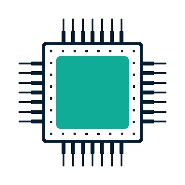 Chipset icon cpu symbol memory or processor chip vector illustration