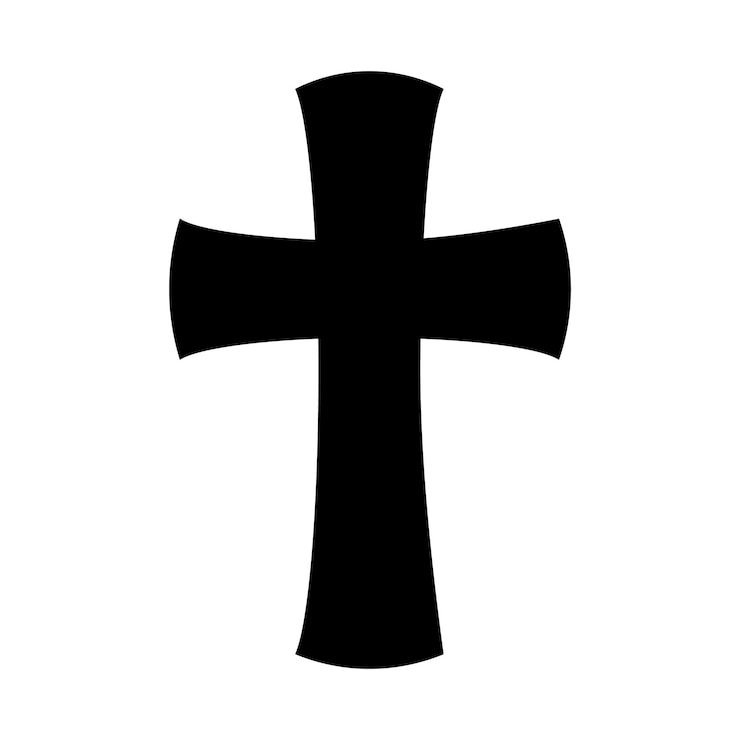 Vektor christian cross icon logo vector design template