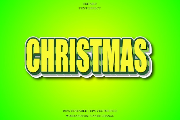 christmas editable text effect emboss gradient style