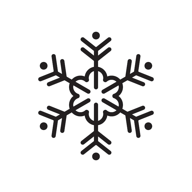 Christmas snowflake icon vector