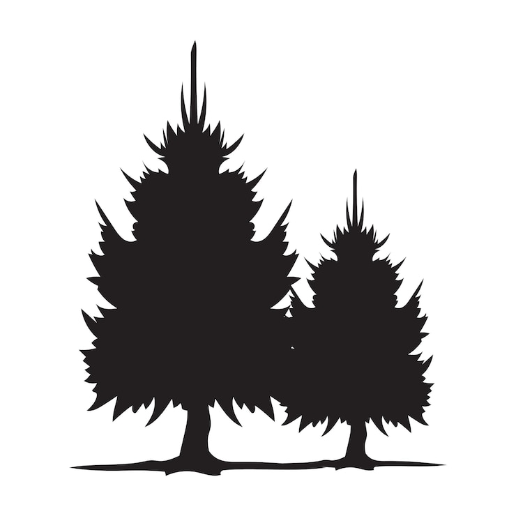 Vektor christmas tree silhouette