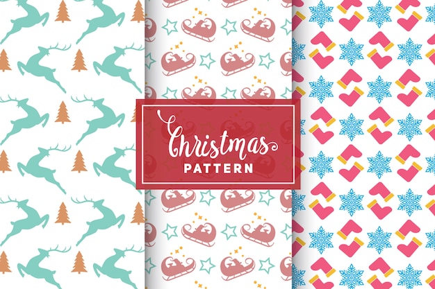 christmas vector patterns. simple, minimalist designs. eps 10, vector objects.